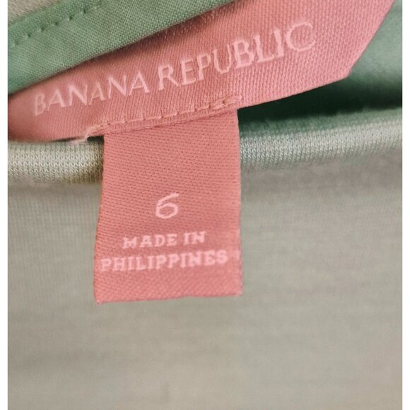 Banana Republic Mint Green Rayon Blend Square Neck Midi Sheath Dress Size 6 EUC - Picture 7 of 8